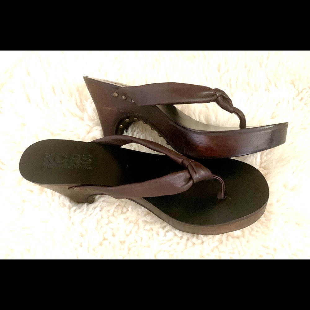 MICHAEL KORS BROWN WOMENS SANDALS SIZE 7